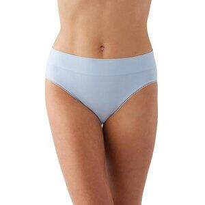 NWT Wacoal Flexible Seamless Full Coverage Hi-Cut Brief Panty Skyway Blue S